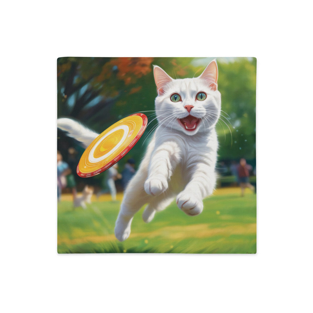 PugMug Custom White Companion Cat Premium Pillow Case