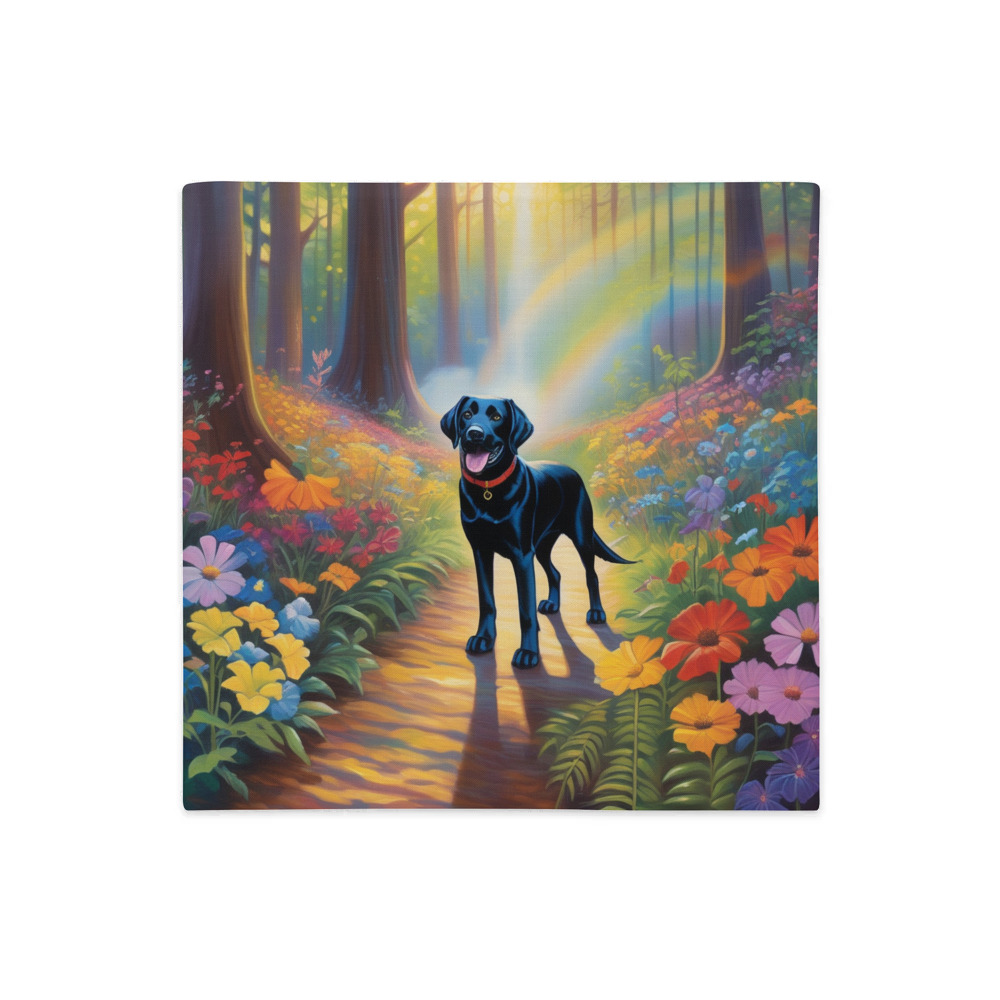 PugMug Custom Black Labrador Retriever Premium Pillow Case