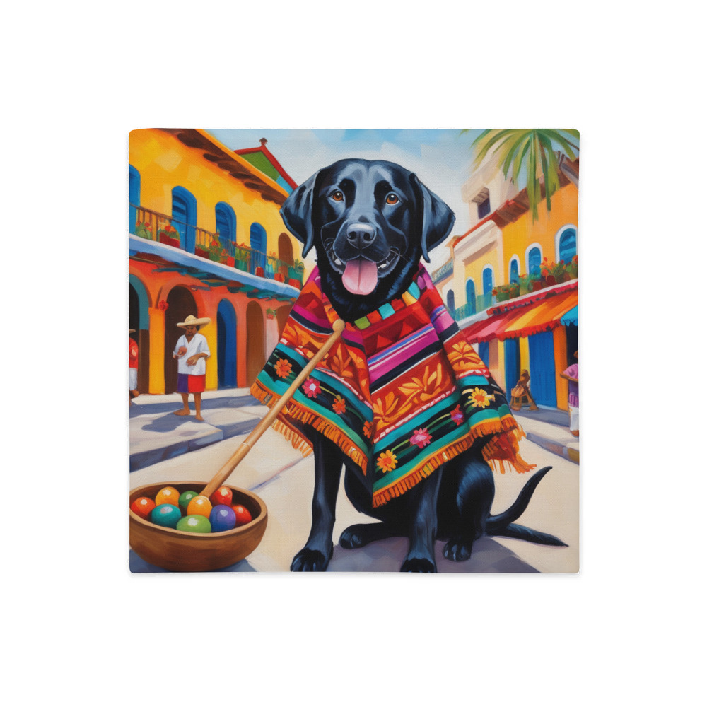 PugMug Custom Black Labrador Retriever Premium Pillow Case