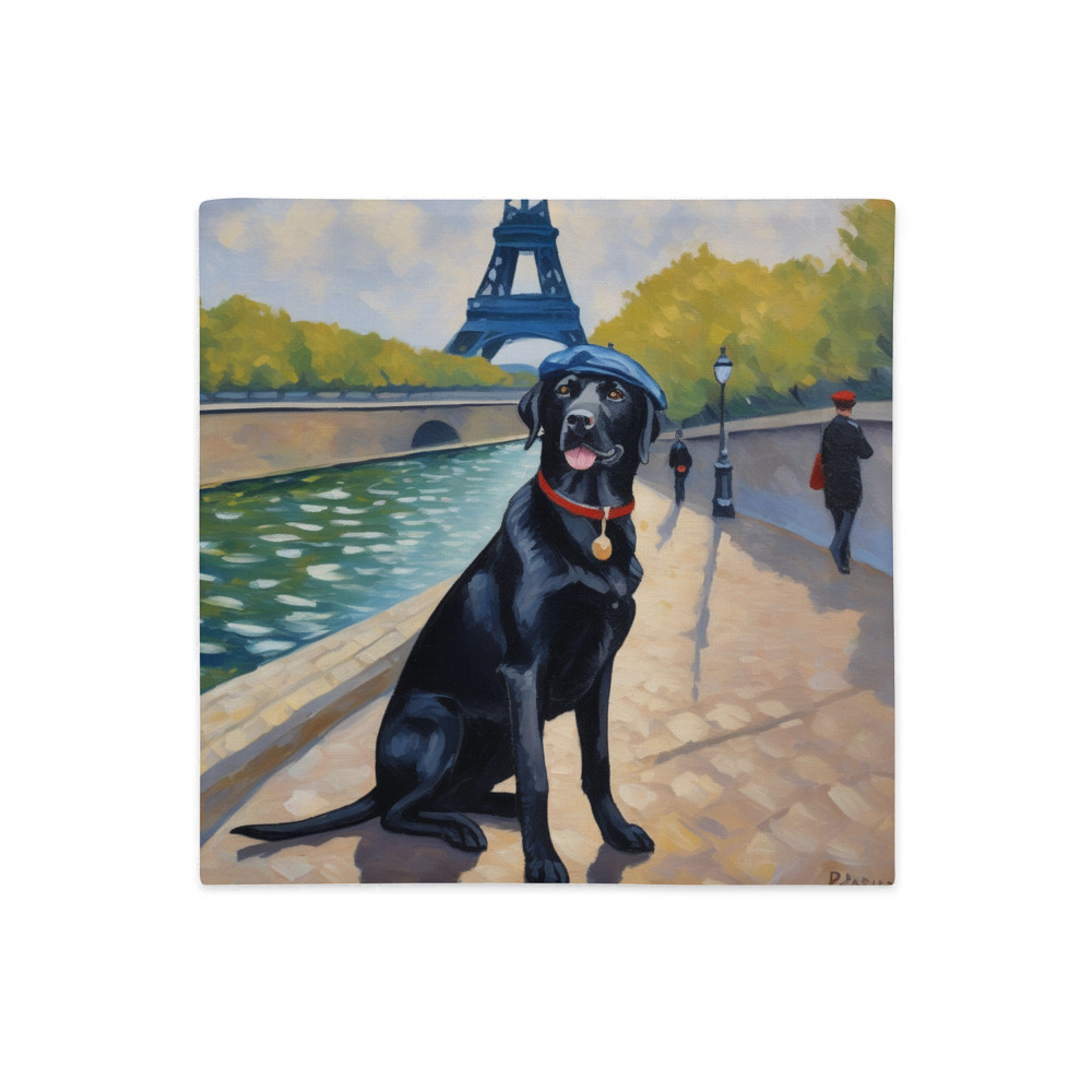 PugMug Custom Black Labrador Retriever Premium Pillow Case