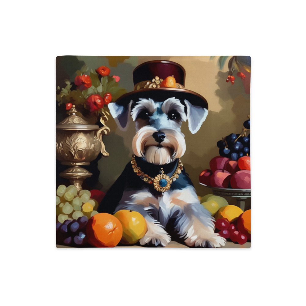 PugMug Custom Miniature Schnauzer Premium Pillow Case