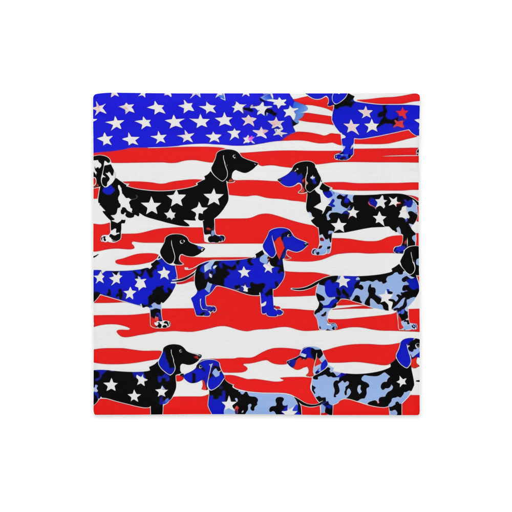 PugMug Custom Black Dachshund Premium Pillow Case