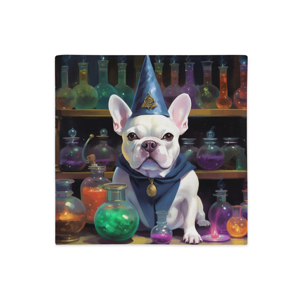 PugMug Custom White French Bulldog Premium Pillow Case