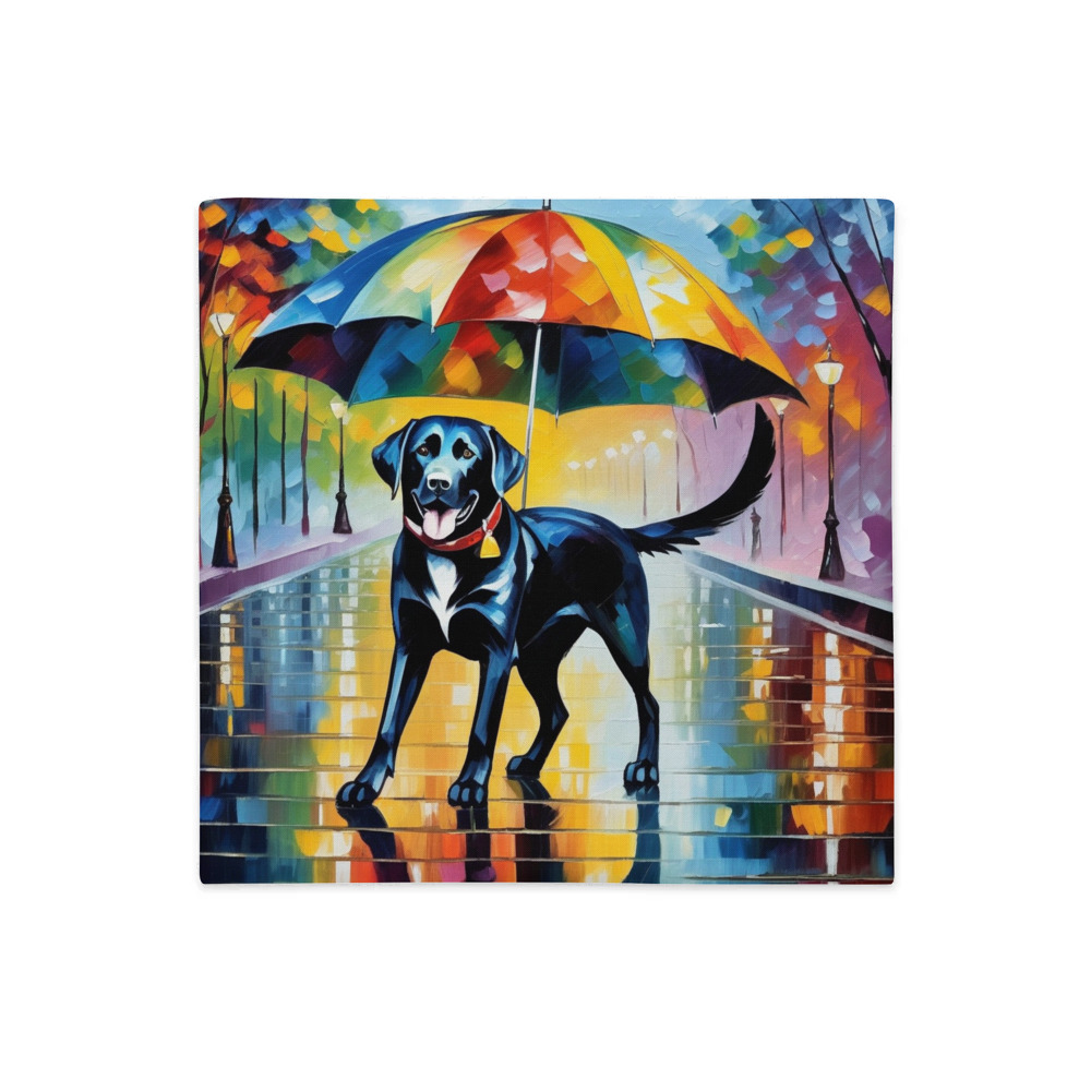 PugMug Custom Black Labrador Retriever Premium Pillow Case