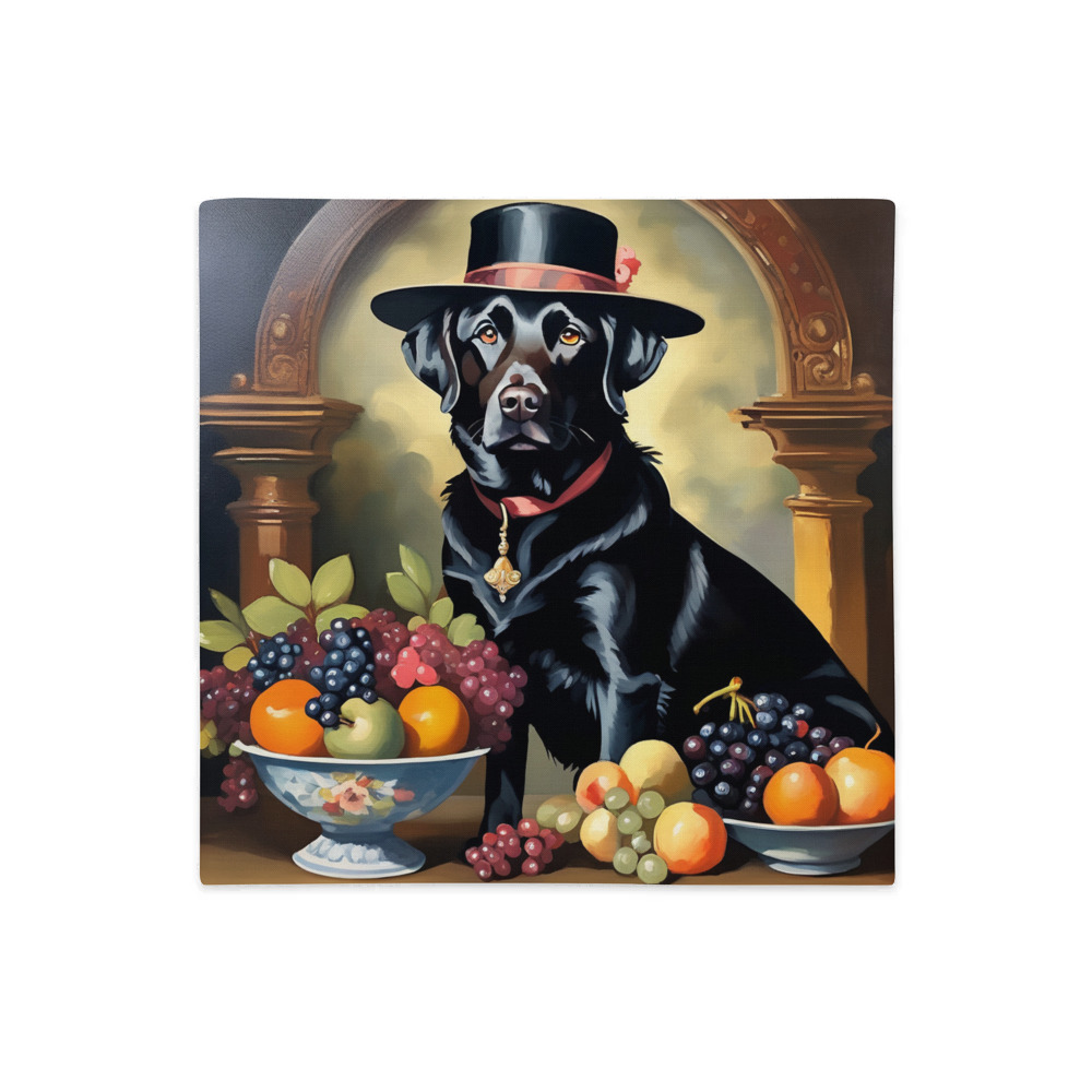 PugMug Custom Black Labrador Retriever Premium Pillow Case