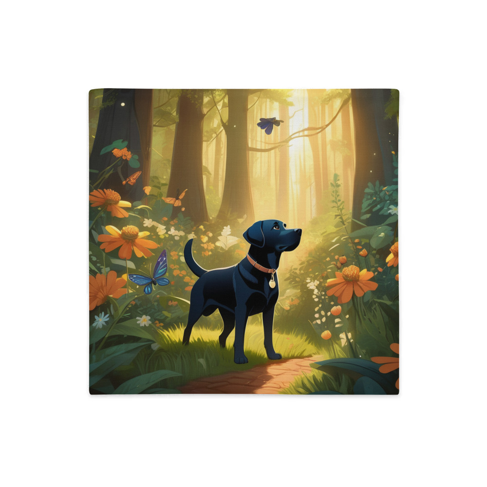 PugMug Custom Black Labrador Retriever Premium Pillow Case