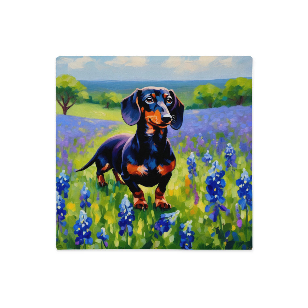PugMug Custom Black Dachshund Premium Pillow Case