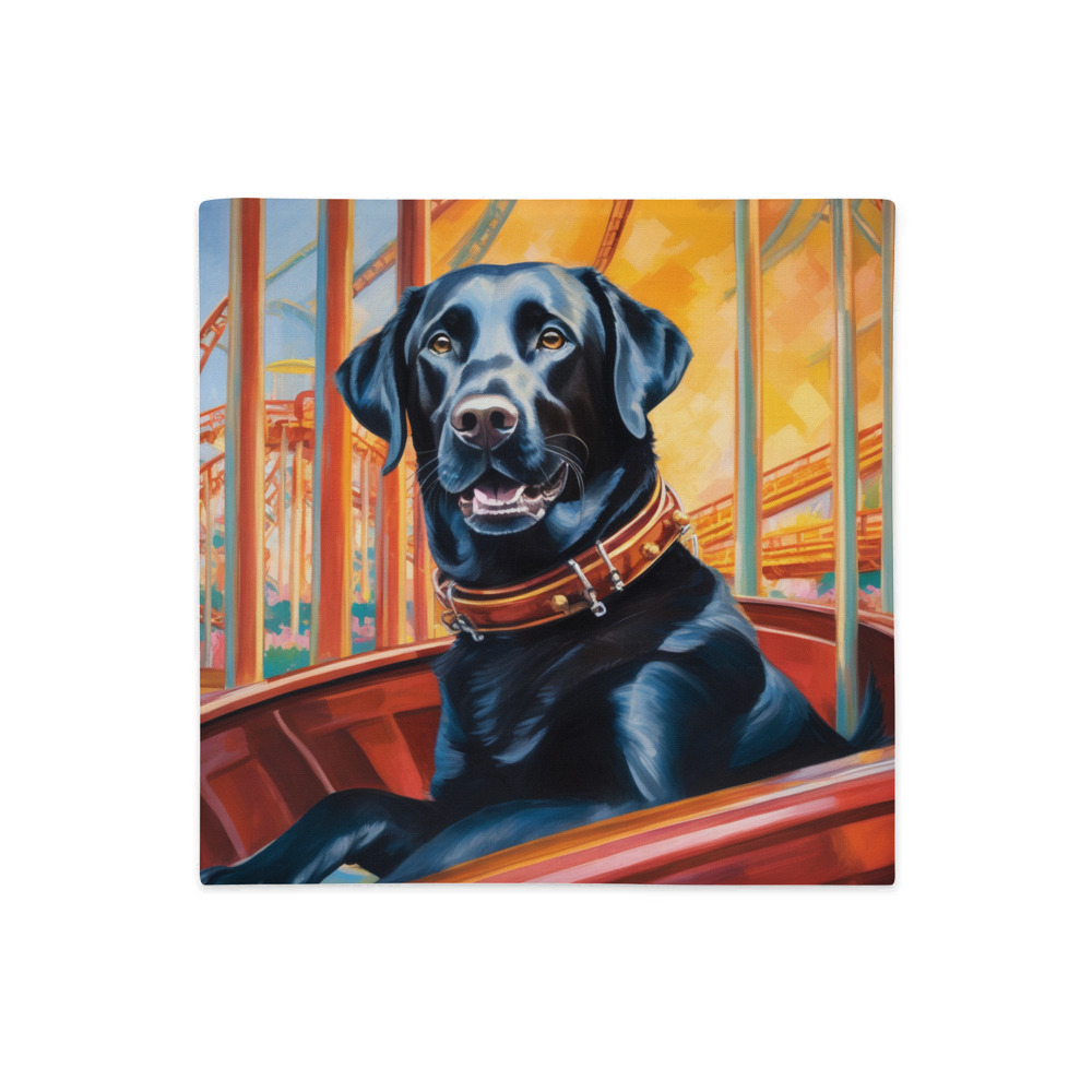 PugMug Custom Black Labrador Retriever Premium Pillow Case