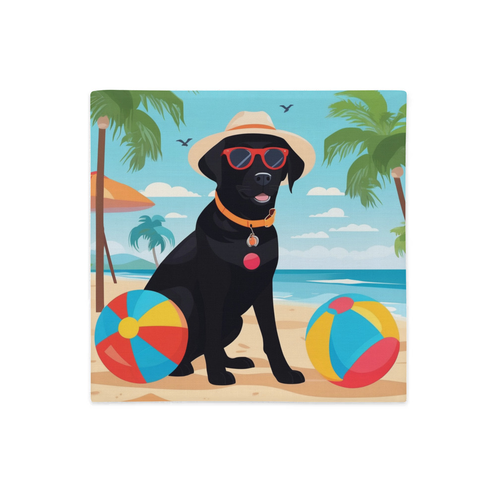 PugMug Custom Black Labrador Retriever Premium Pillow Case