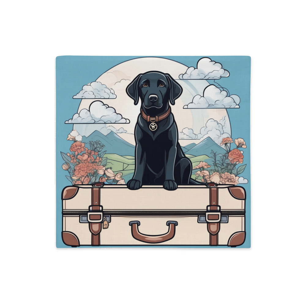 PugMug Custom Black Labrador Retriever Premium Pillow Case