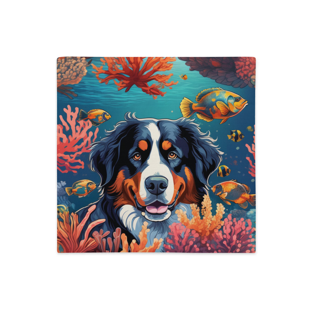 PugMug Custom Bernese Mountain Dog Premium Pillow Case