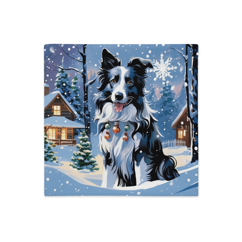 PugMug Custom Blue Merle Border Collie Premium Pillow Case