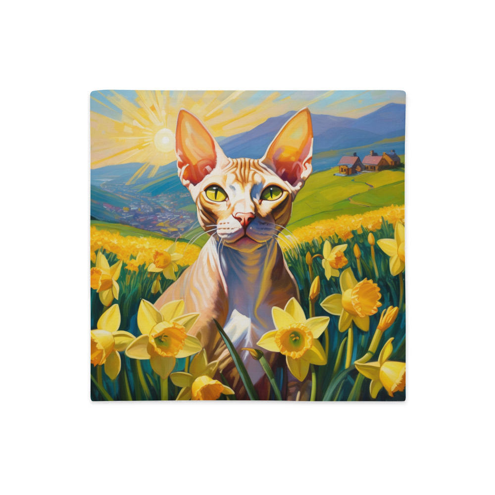 PugMug Custom Tabby Sphynx Cat Premium Pillow Case