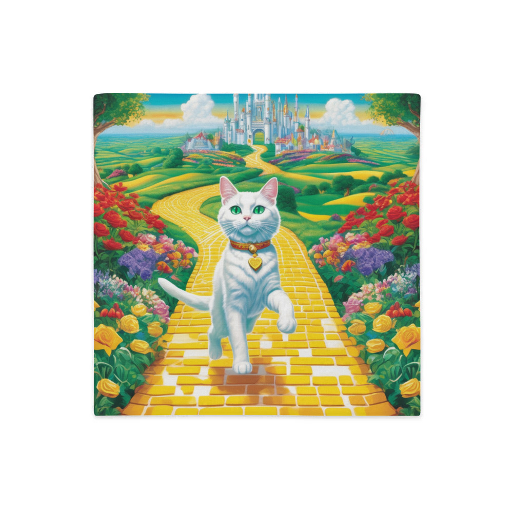 PugMug Custom White Companion Cat Premium Pillow Case