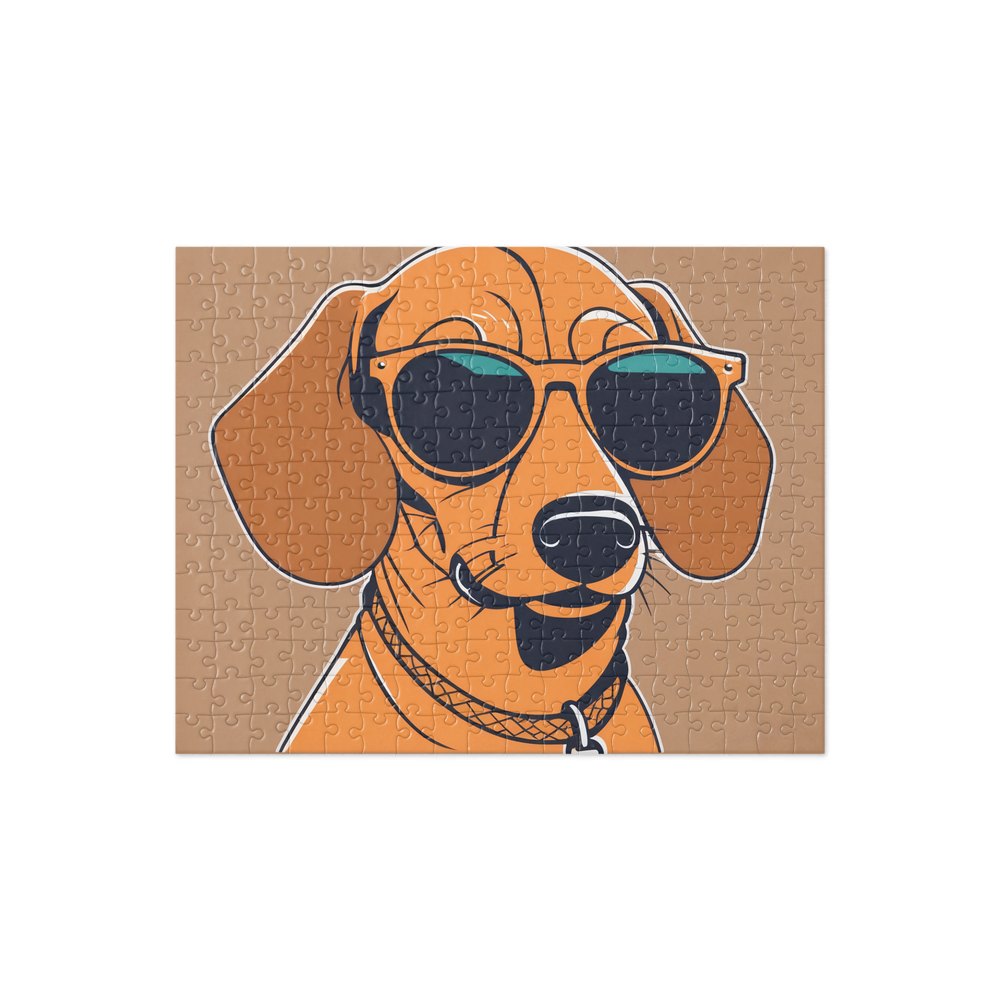 PugMug Custom Tan Dachshund Jigsaw Puzzle