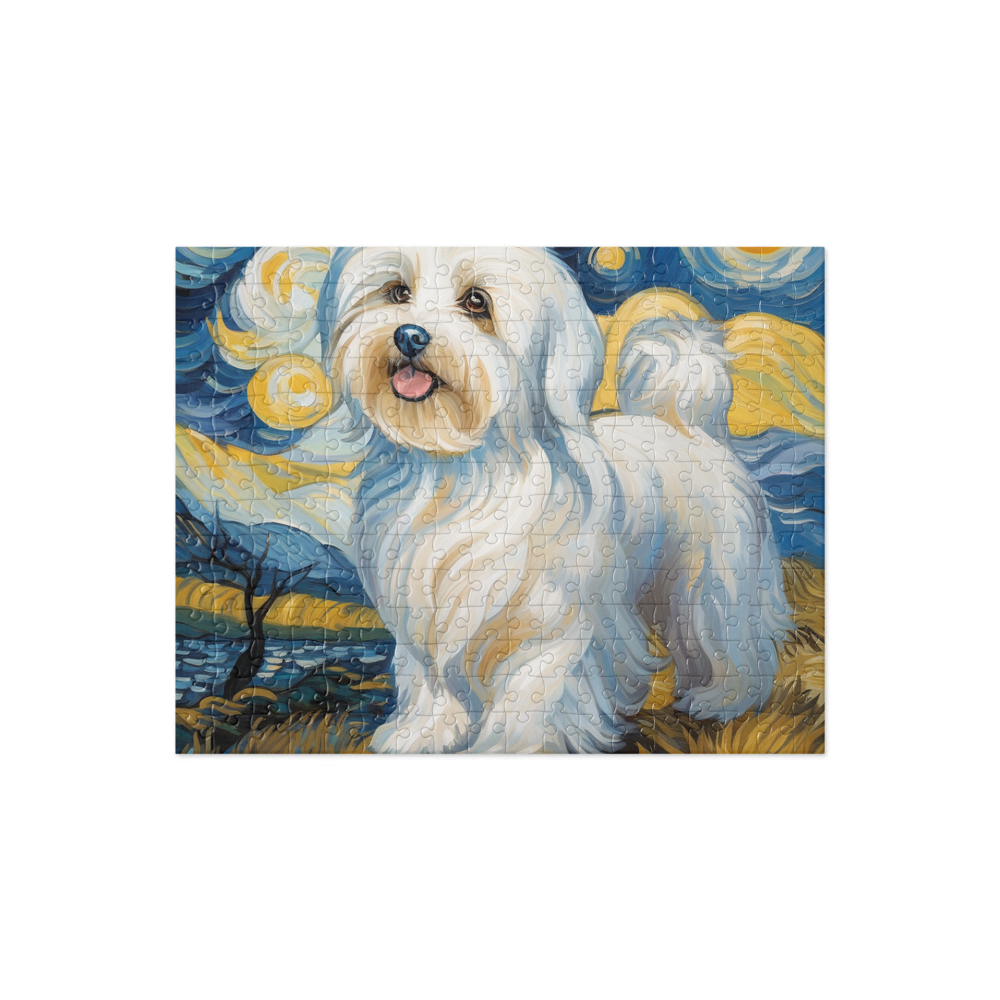PugMug Custom White Havanese Dog Jigsaw Puzzle