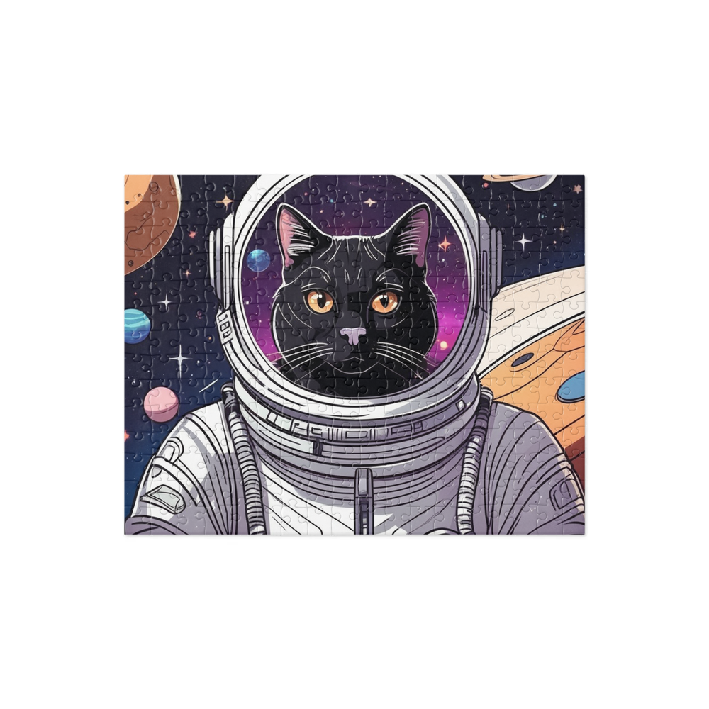 PugMug Custom Black Exotic Cat Jigsaw Puzzle