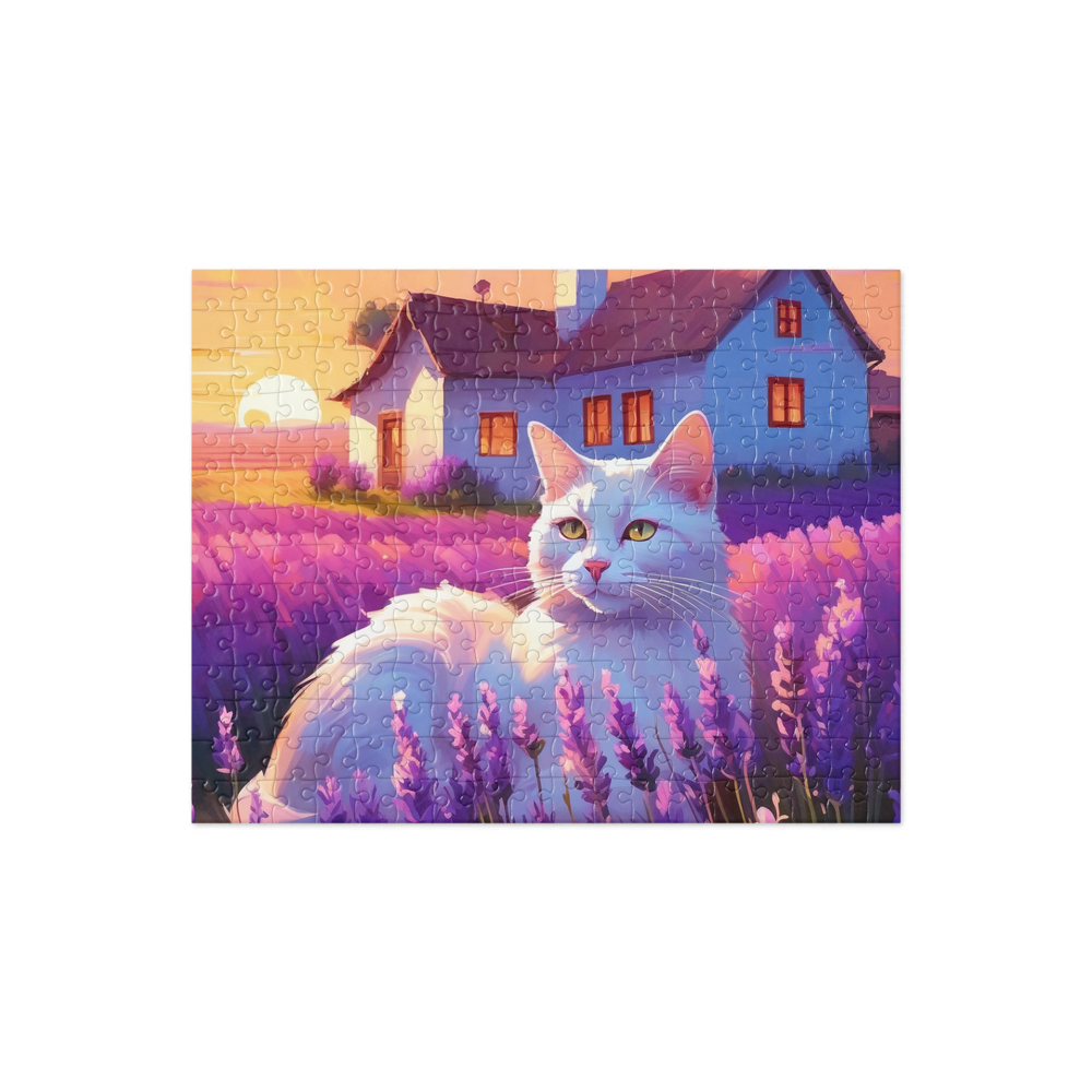 PugMug Custom White Companion Cat Jigsaw Puzzle