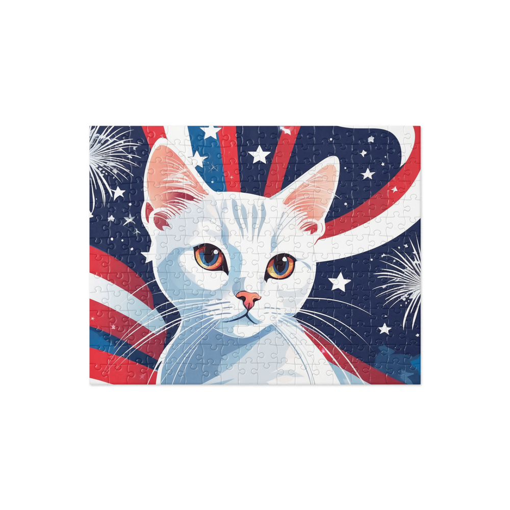 PugMug Custom White Companion Cat Jigsaw Puzzle