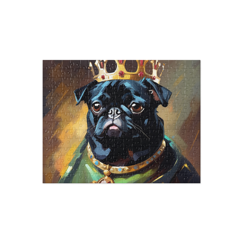 PugMug Custom Black Pug Jigsaw Puzzle