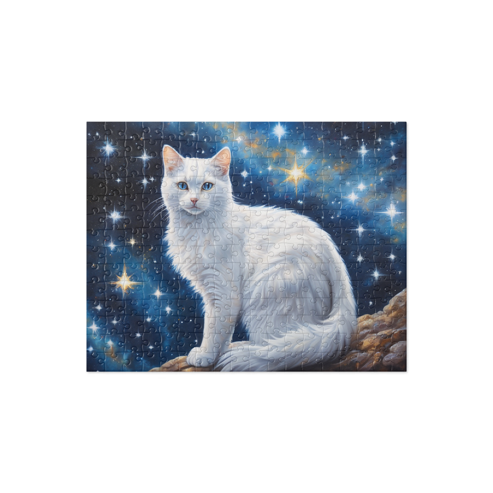PugMug Custom White Companion Cat Jigsaw Puzzle