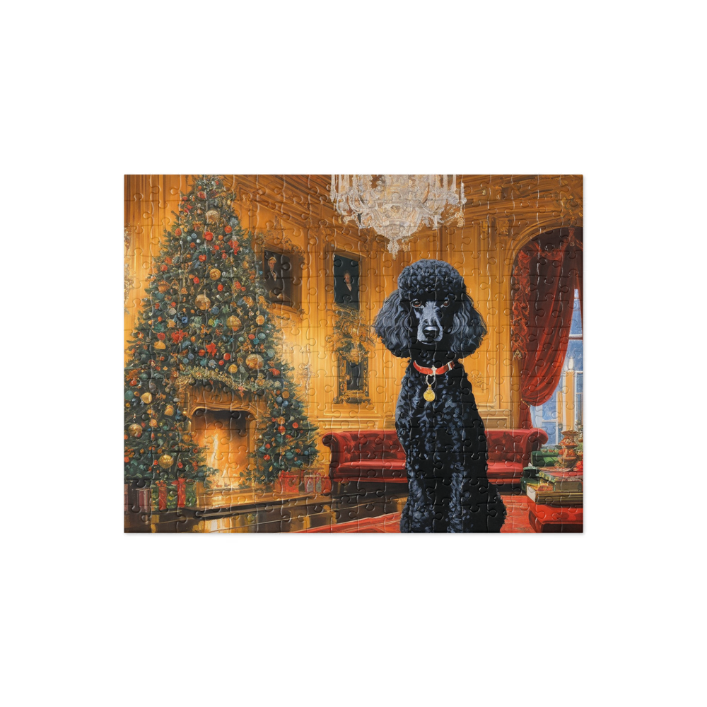 PugMug Custom Black Poodle Jigsaw Puzzle
