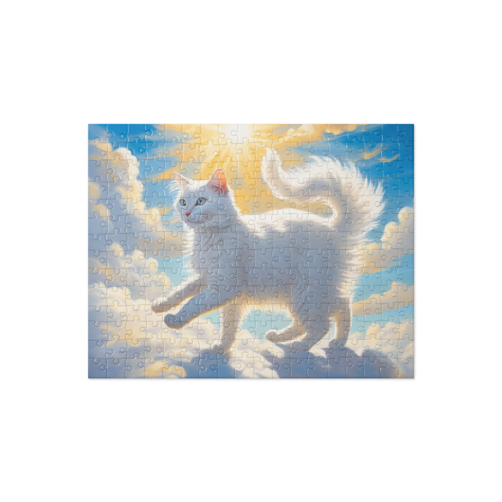 PugMug Custom White Companion Cat Jigsaw Puzzle