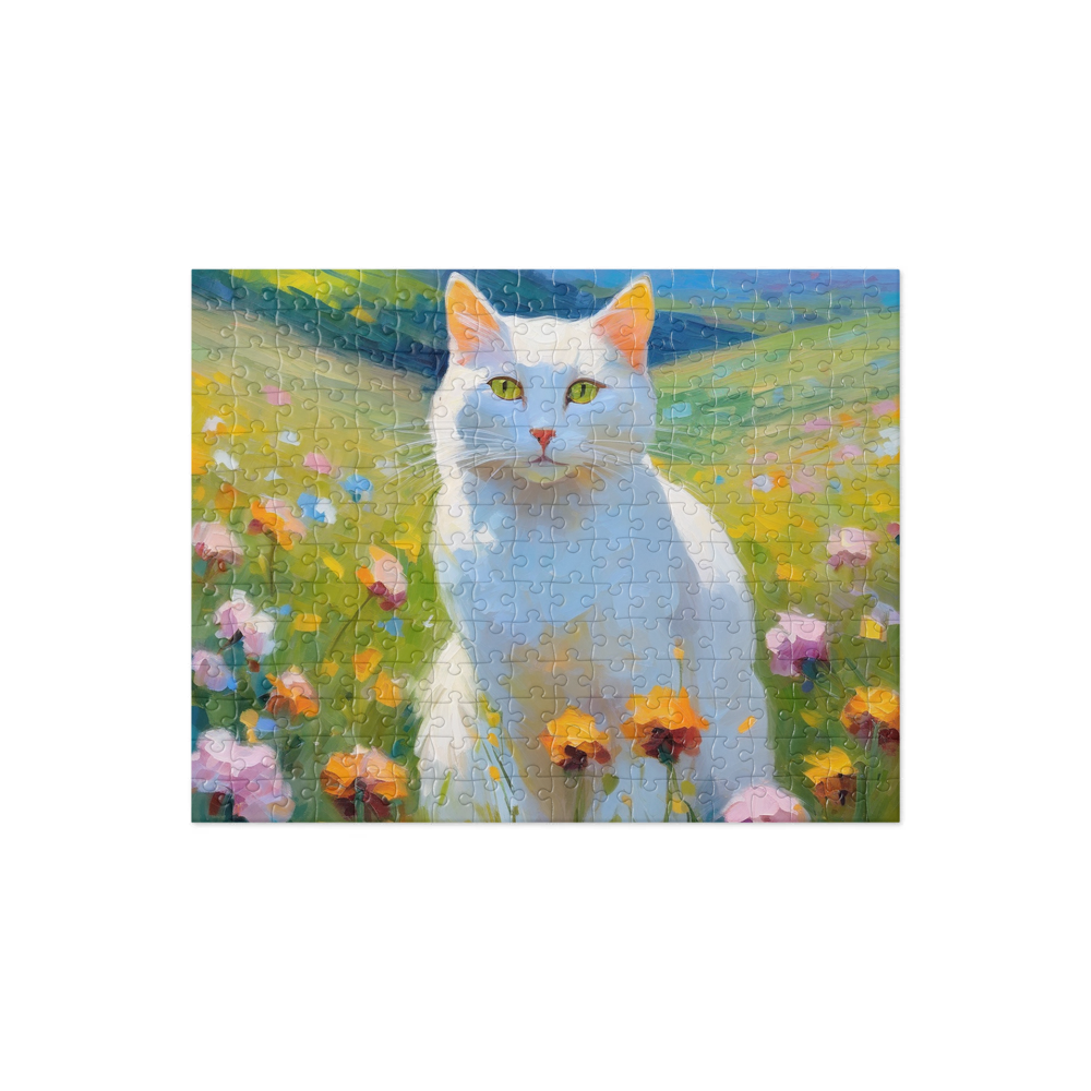 PugMug Custom White Companion Cat Jigsaw Puzzle