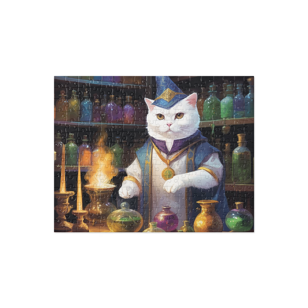 PugMug Custom White Scottish Fold Cat Jigsaw Puzzle