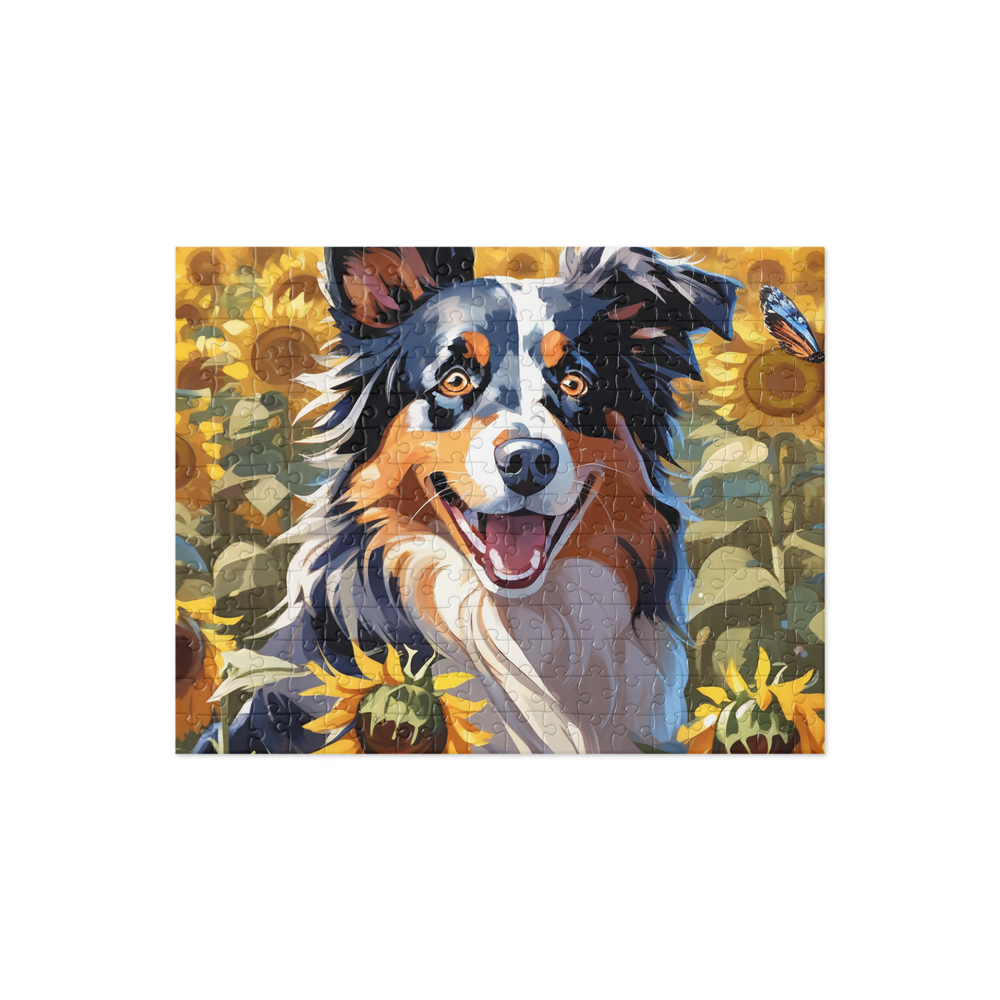 PugMug Custom Australian Shepherd Dog Jigsaw Puzzle
