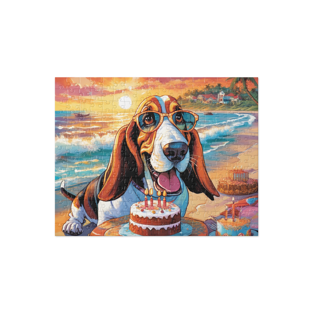PugMug Custom Basset Hound Jigsaw Puzzle
