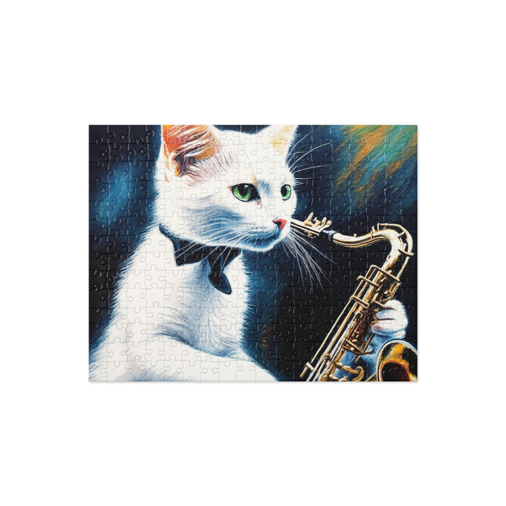 PugMug Custom White Companion Cat Jigsaw Puzzle