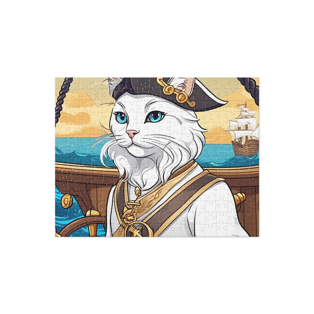 PugMug Custom White Companion Cat Jigsaw Puzzle