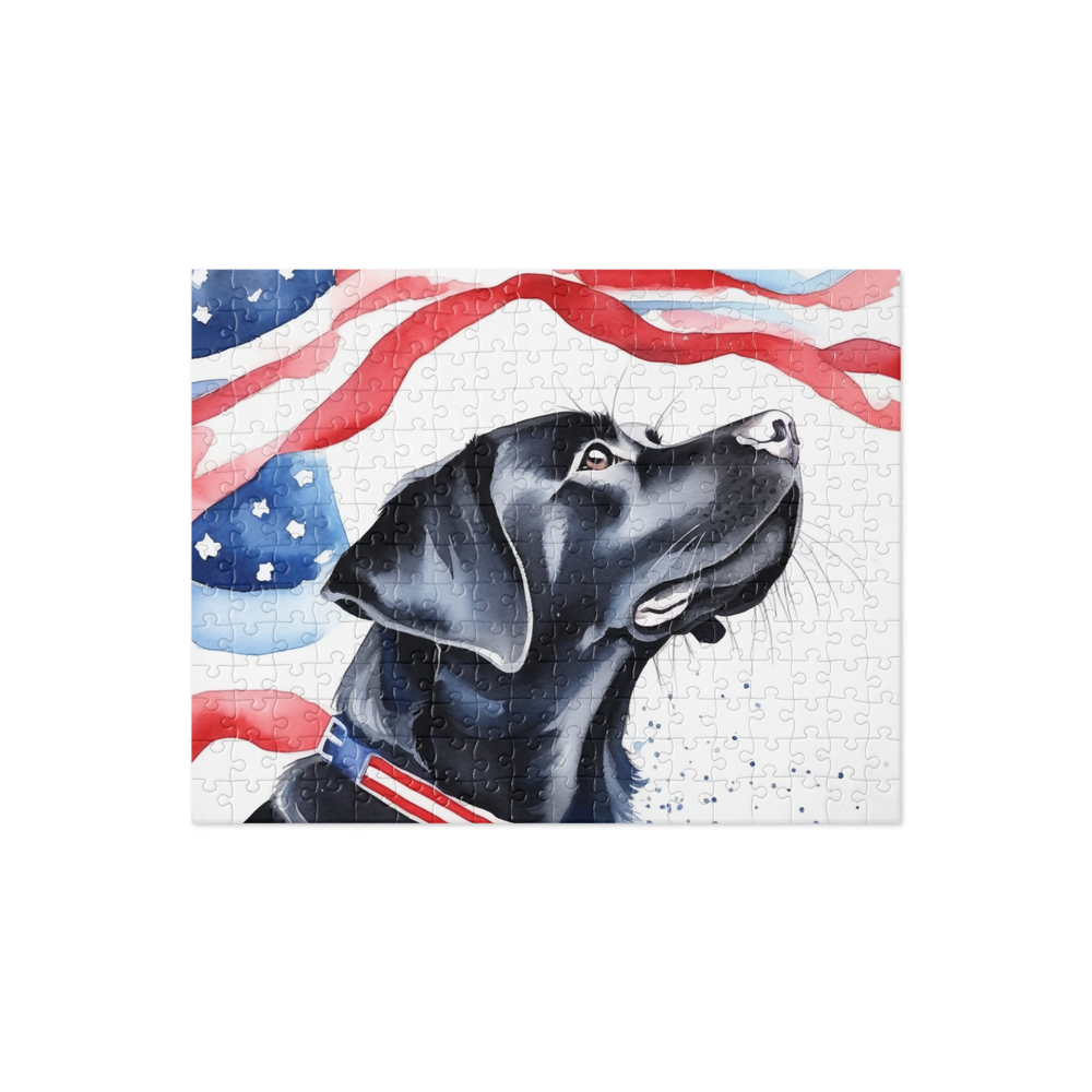 PugMug Custom Black Labrador Retriever Jigsaw Puzzle