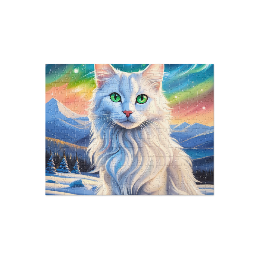 PugMug Custom White Companion Cat Jigsaw Puzzle