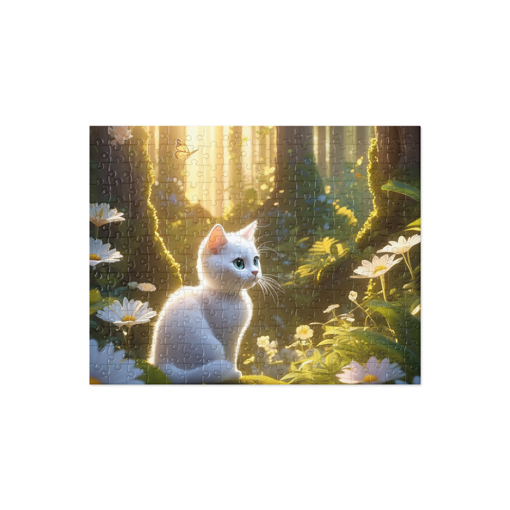 PugMug Custom White Companion Cat Jigsaw Puzzle