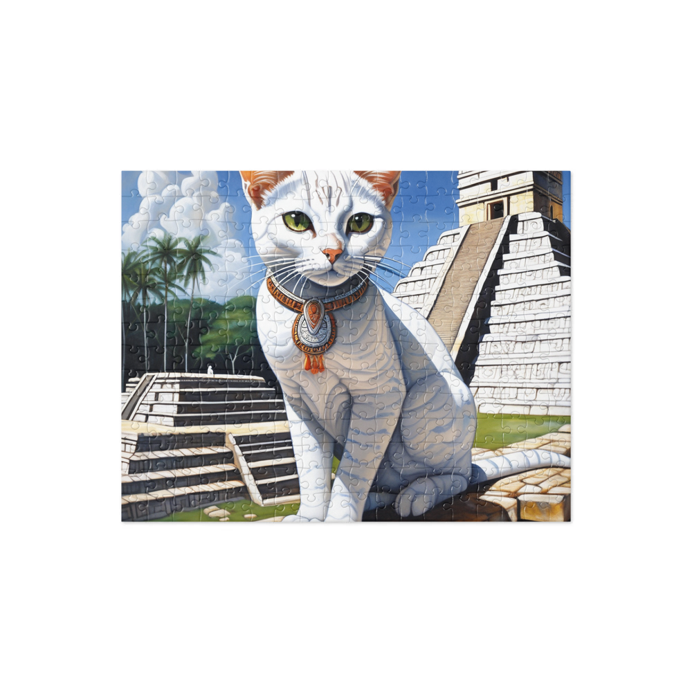 PugMug Custom White Companion Cat Jigsaw Puzzle