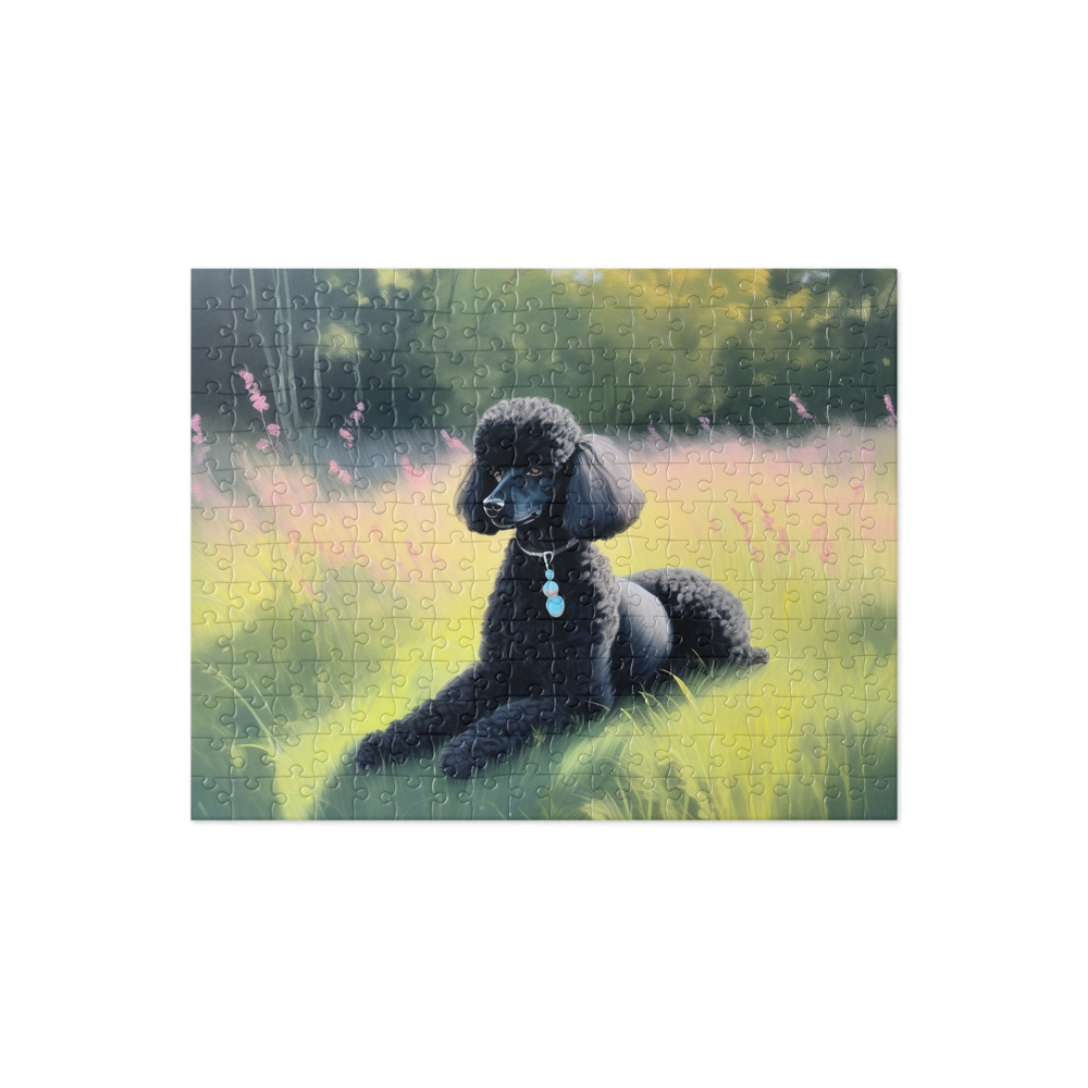 PugMug Custom Black Poodle Jigsaw Puzzle