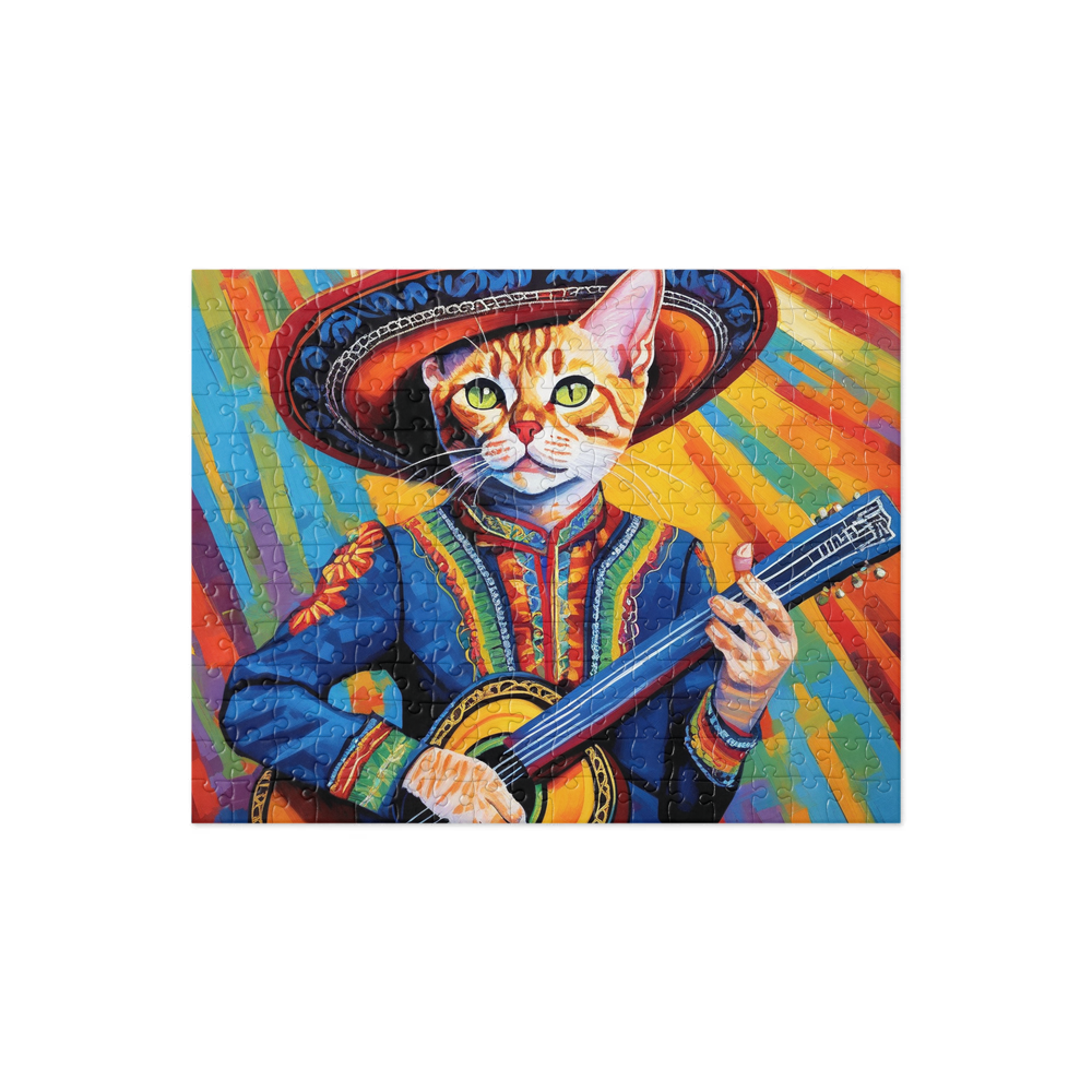 PugMug Custom Tabby Devon Rex Cat Jigsaw Puzzle