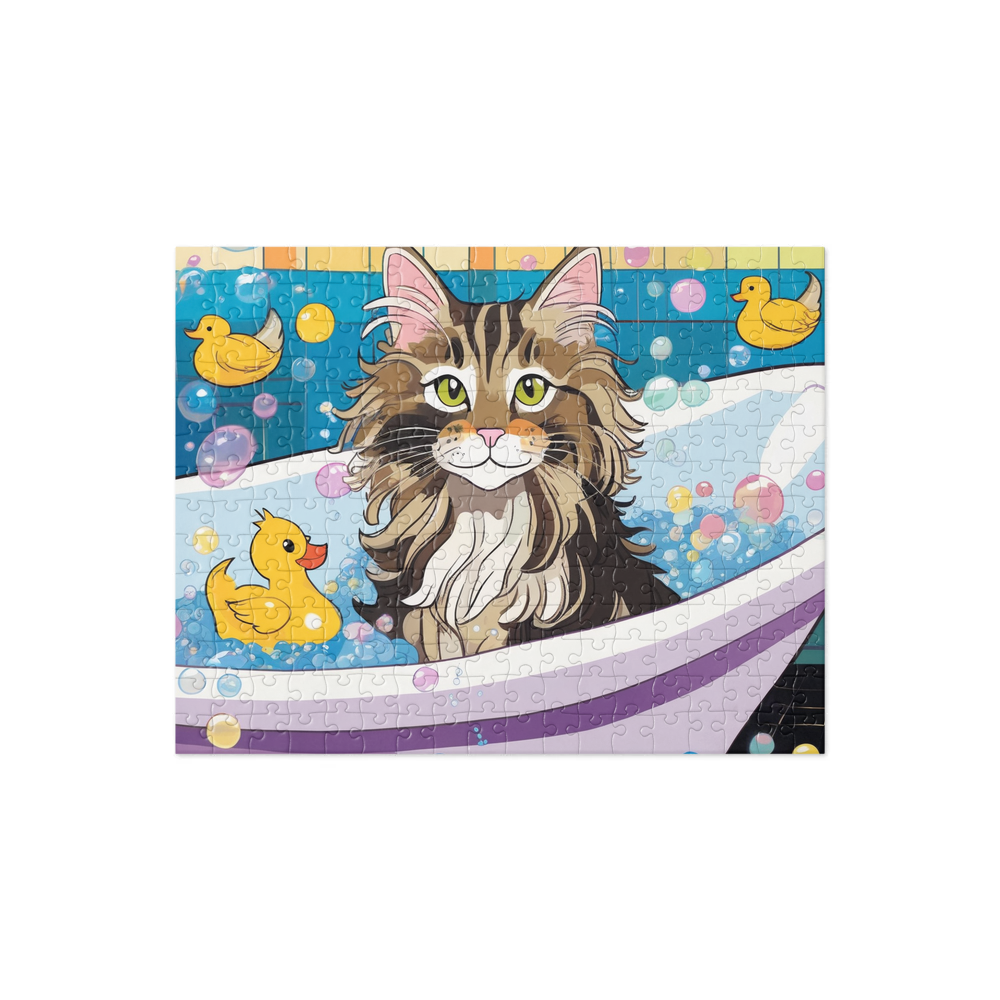 PugMug Custom Tabby Maine Coon Cat Jigsaw Puzzle