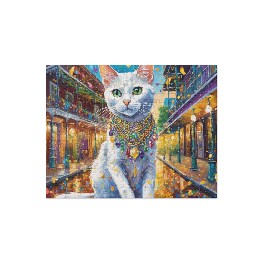 PugMug Custom White Abyssinian Cat Jigsaw Puzzle