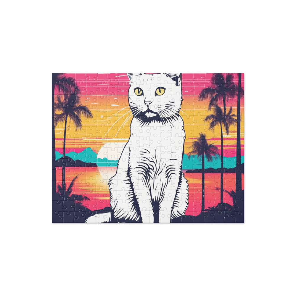 PugMug Custom White Companion Cat Jigsaw Puzzle