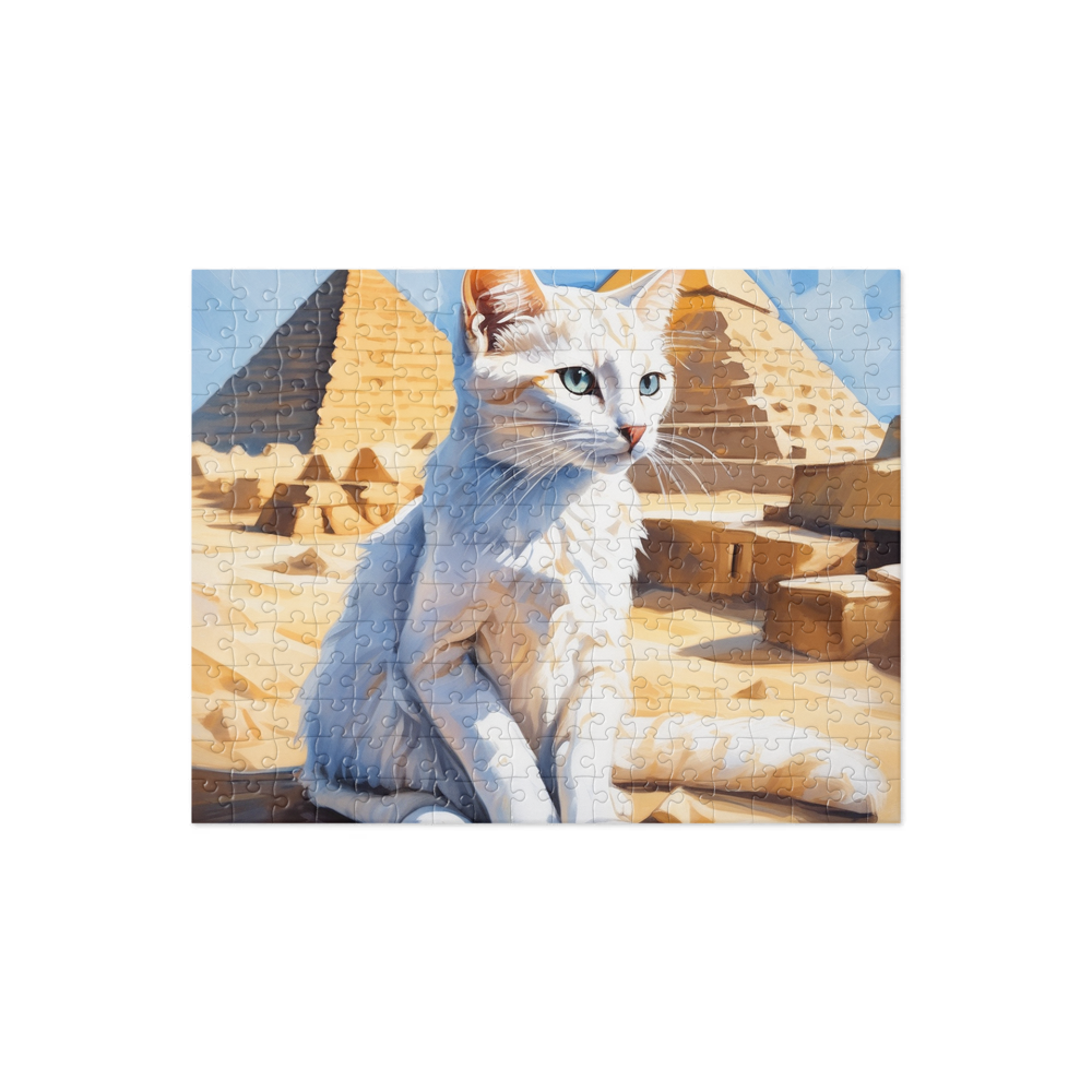 PugMug Custom White Companion Cat Jigsaw Puzzle