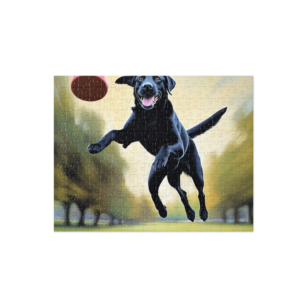 PugMug Custom Black Labrador Retriever Jigsaw Puzzle