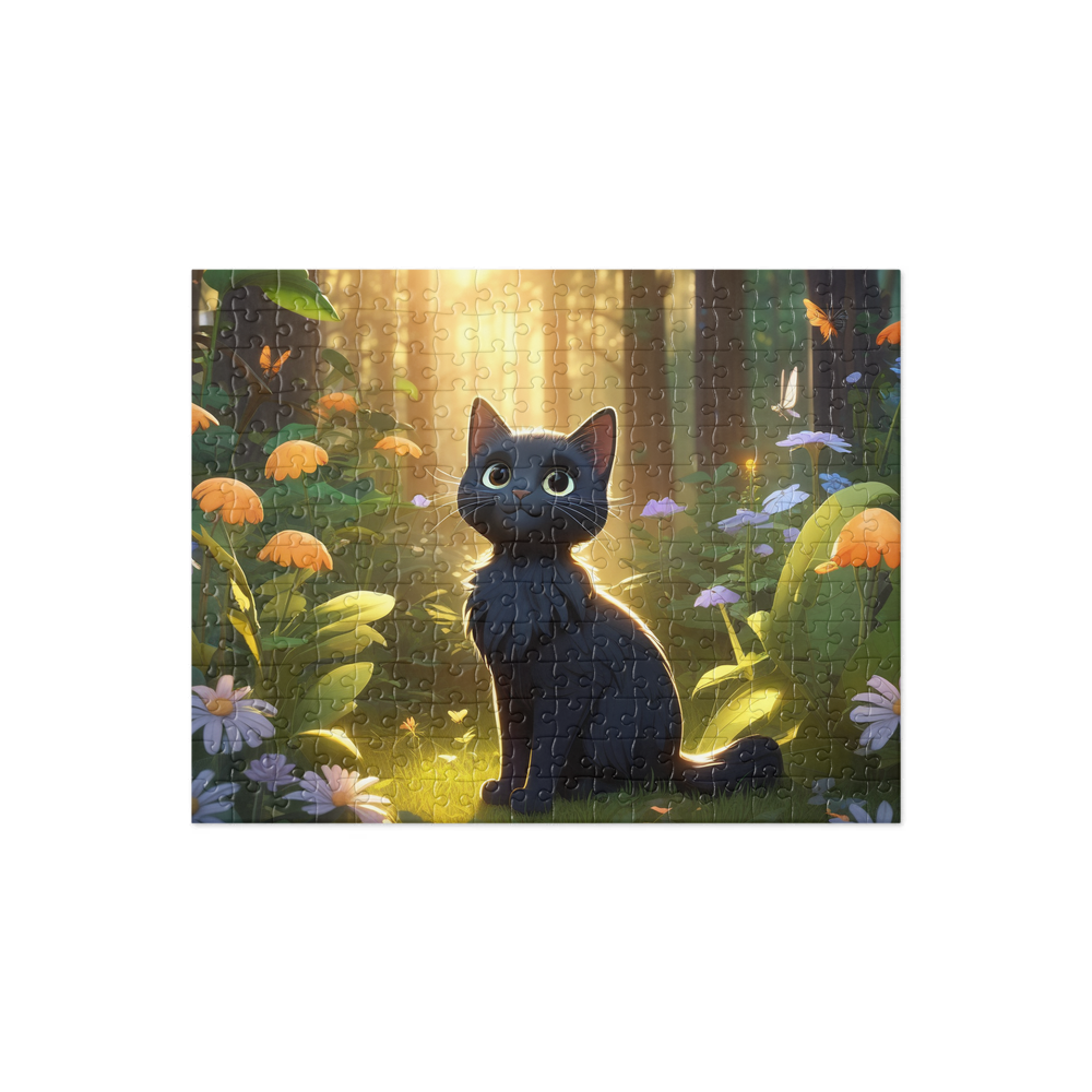 PugMug Custom Black Companion Cat Jigsaw Puzzle