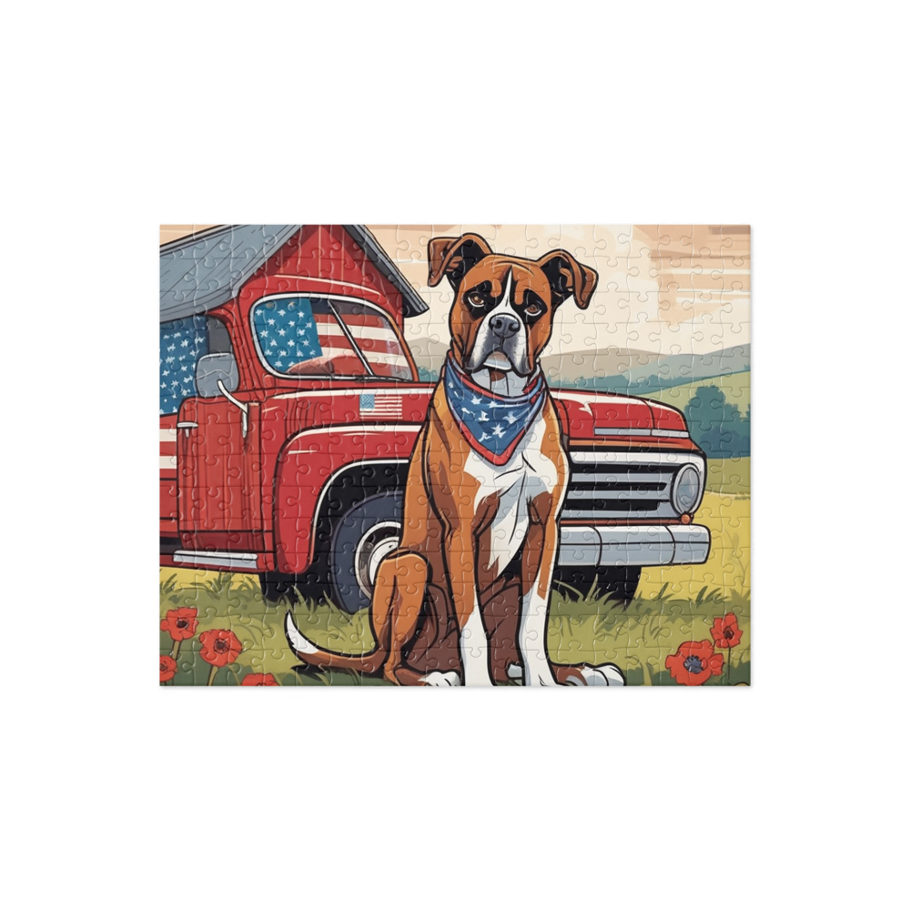 PugMug Custom Boxer Dog Jigsaw Puzzle