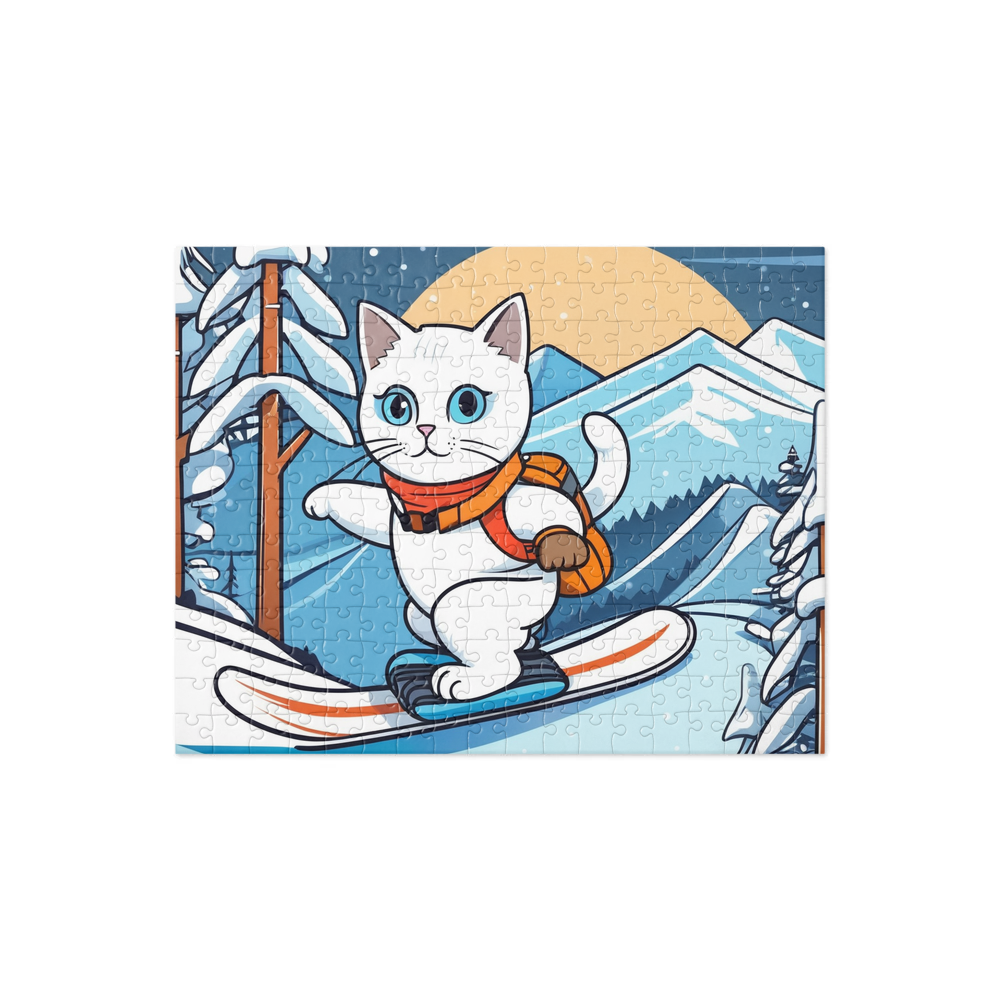 PugMug Custom White Companion Cat Jigsaw Puzzle