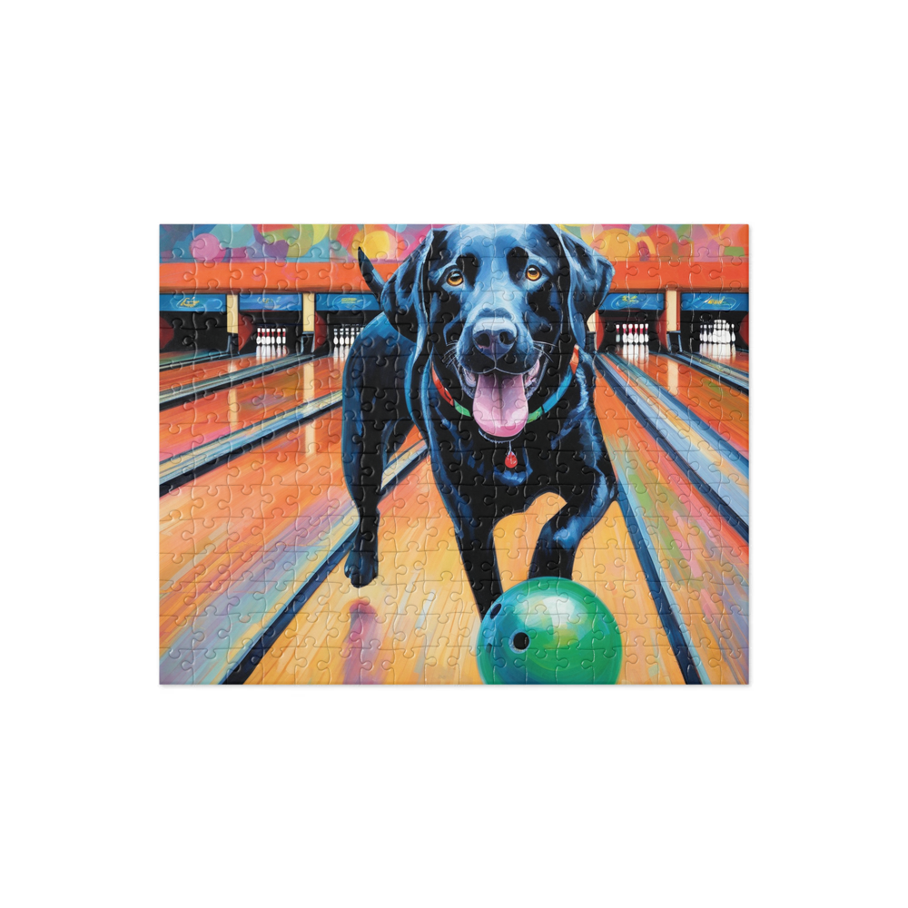 PugMug Custom Black Labrador Retriever Jigsaw Puzzle