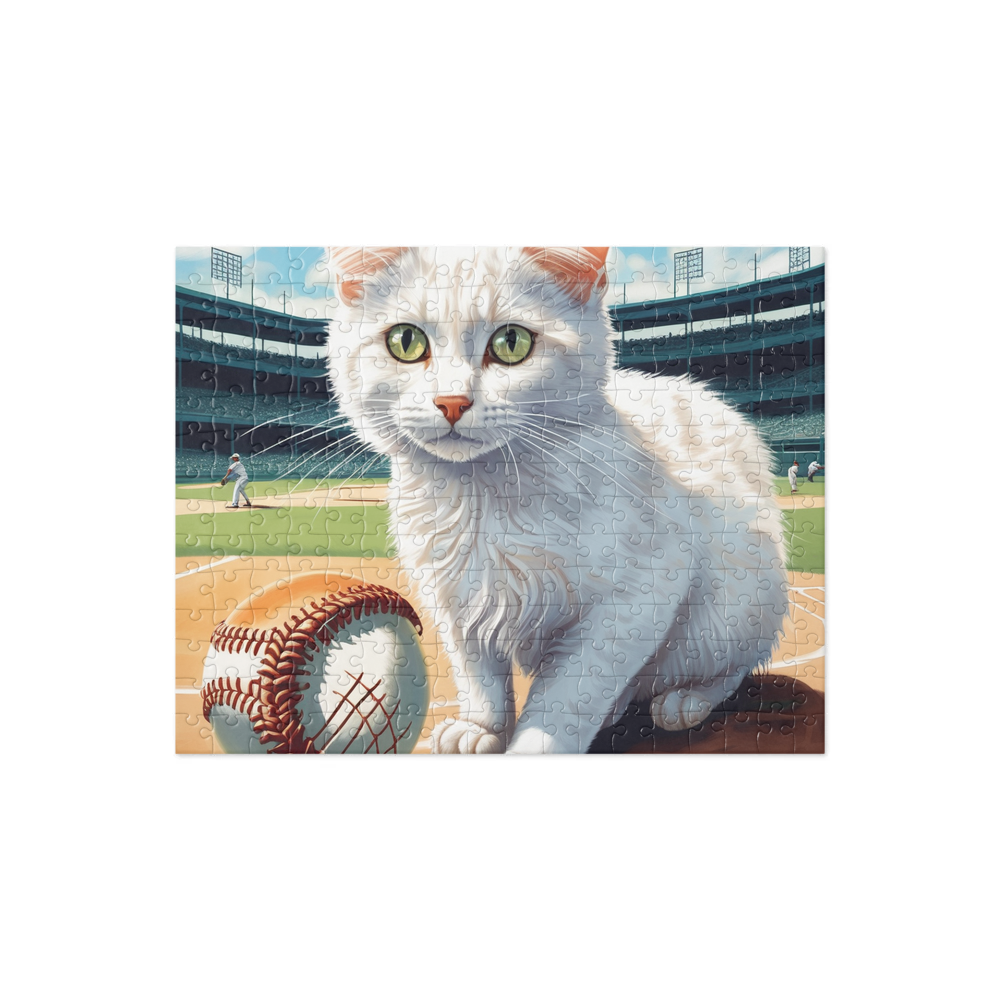 PugMug Custom White Companion Cat Jigsaw Puzzle