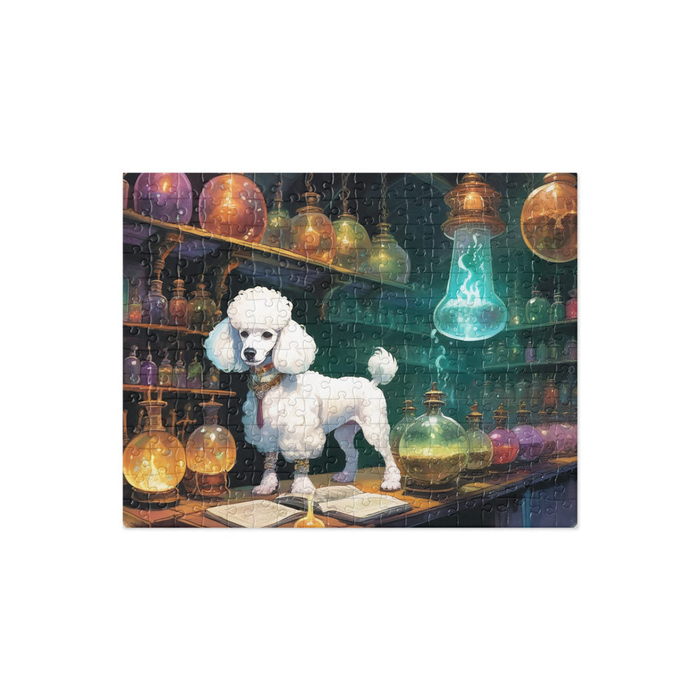 PugMug Custom White Poodle Jigsaw Puzzle